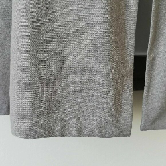 NWT EILEEN FISHER Zinc Grey Lightweight Washable Stretch Crepe Long Jacket XS - Picture 5 of 7